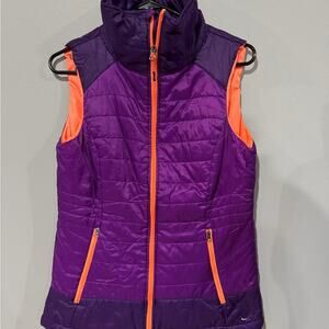 Champion C9 Purple & Neon Orange Puffer Vest - Size Medium
